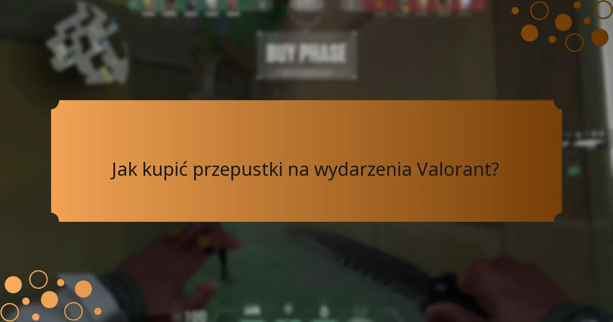 Jak kupić przepustki na wydarzenia Valorant?