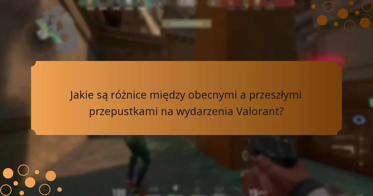 Jakie są różnice między obecnymi a przeszłymi przepustkami na wydarzenia Valorant?